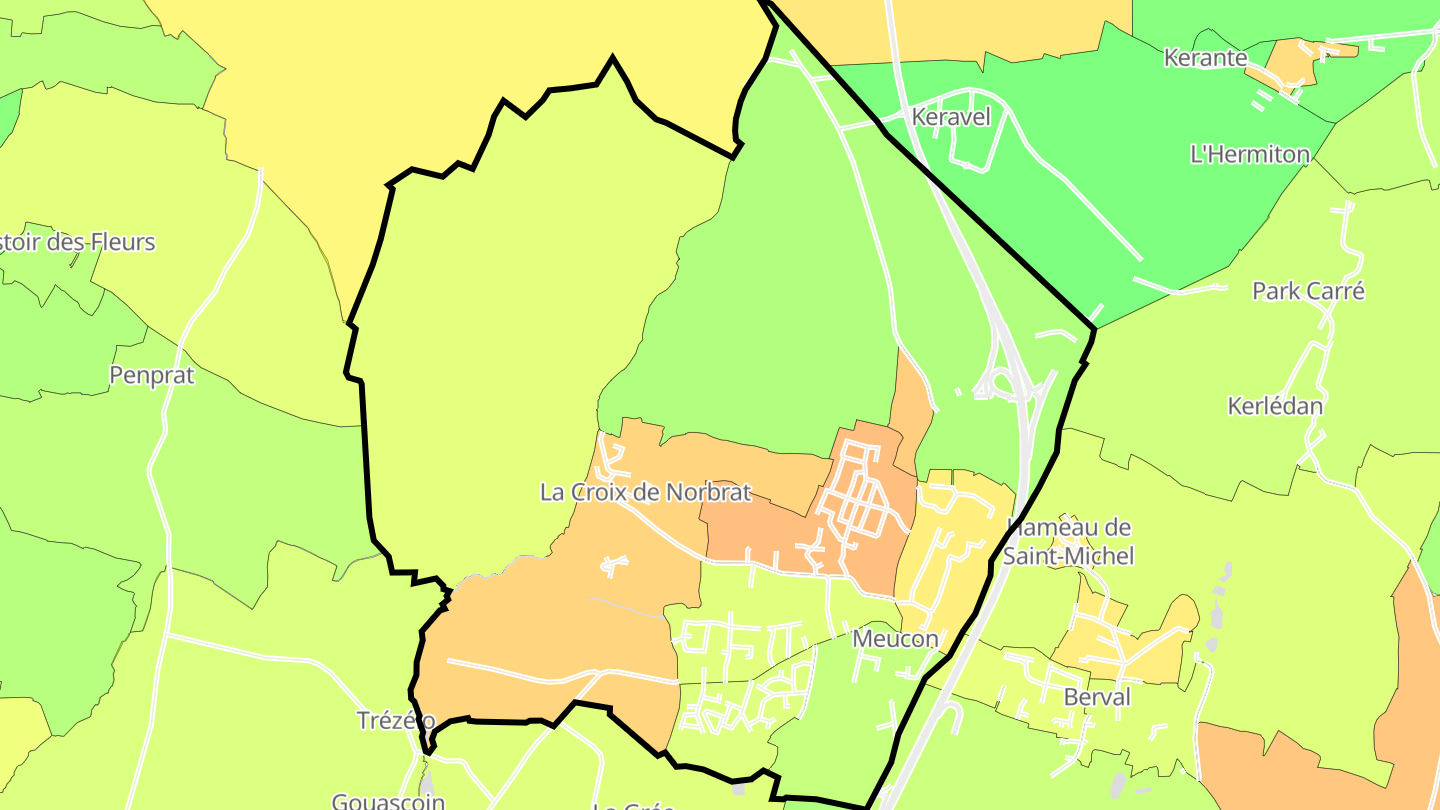 Carte des prix de l'immobilier Meucon