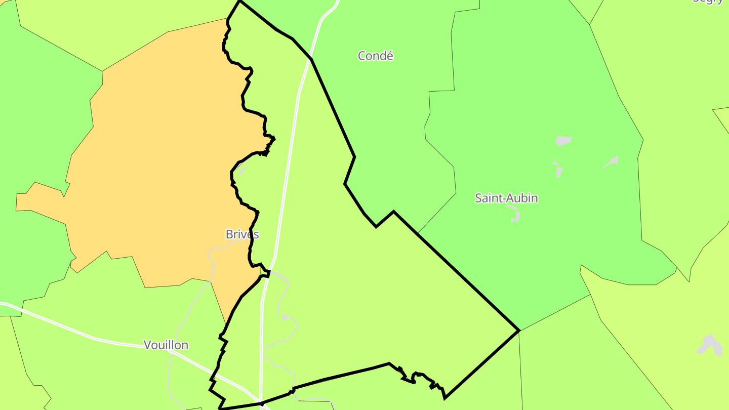 Carte des prix de l'immobilier Meunet-Planches