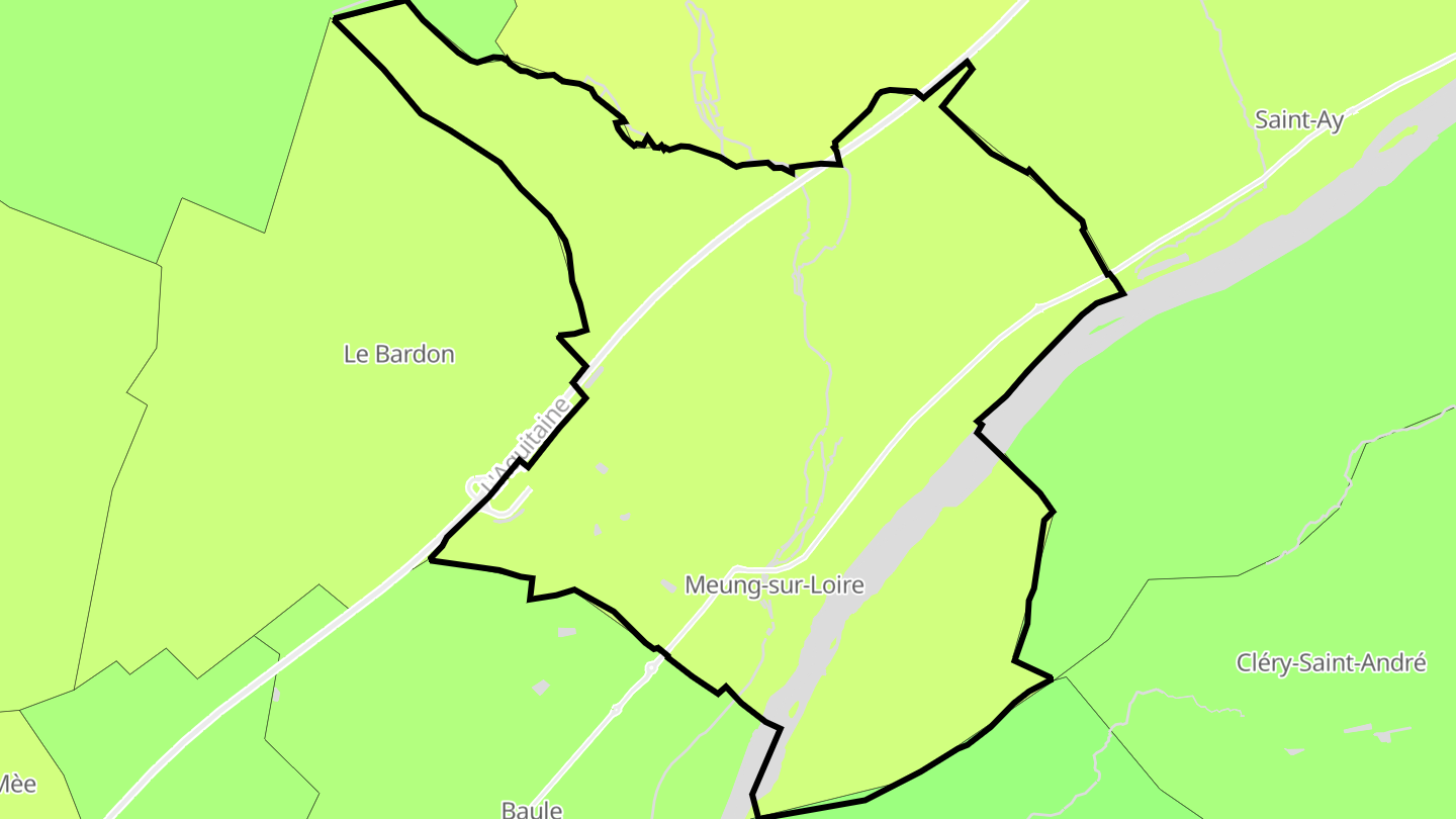 Carte des prix de l'immobilier Meung-sur-Loire