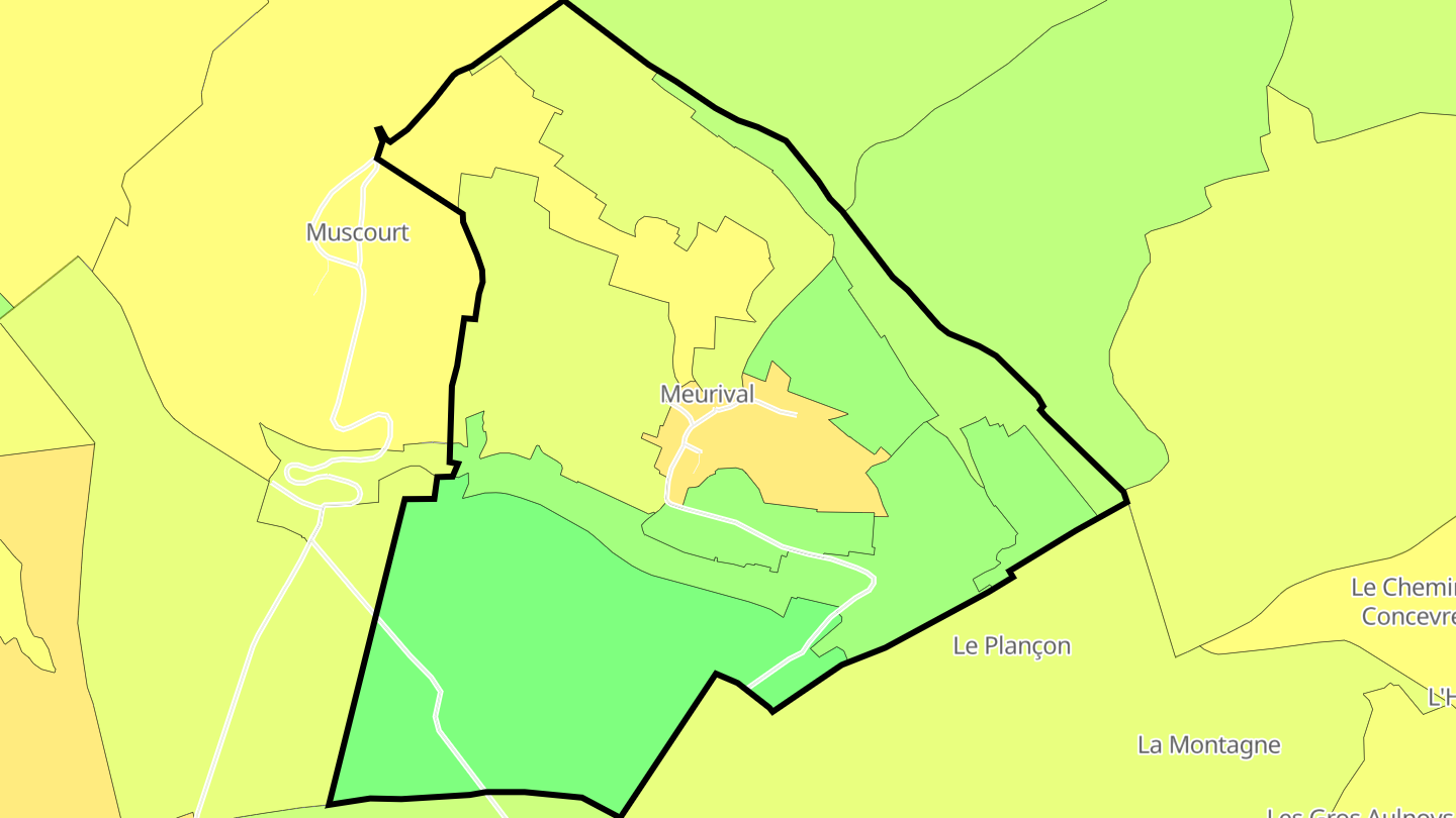 Carte des prix de l'immobilier Meurival