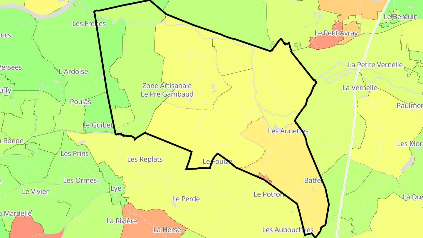 Carte des prix de l'immobilier Meusnes