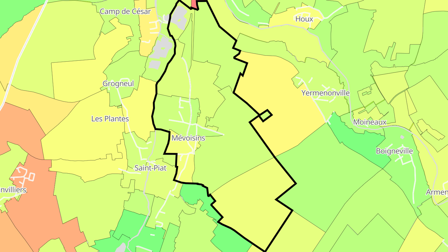 Carte des prix de l'immobilier Mévoisins