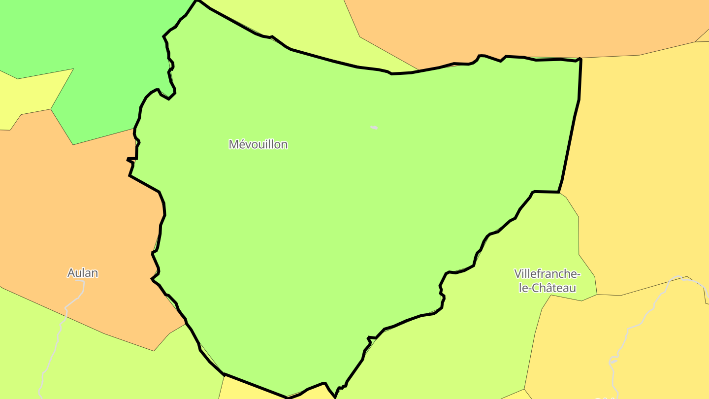 Carte des prix de l'immobilier Mévouillon