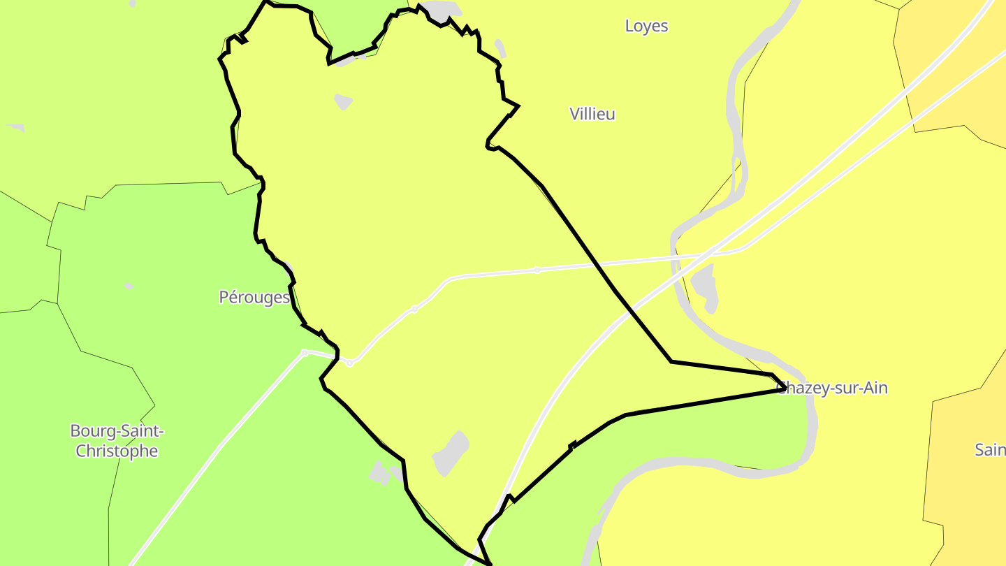 Carte des prix de l'immobilier Meximieux