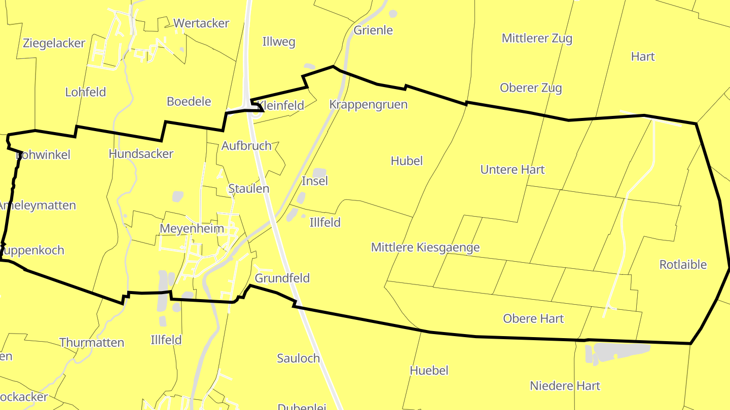 Carte des prix de l'immobilier Meyenheim