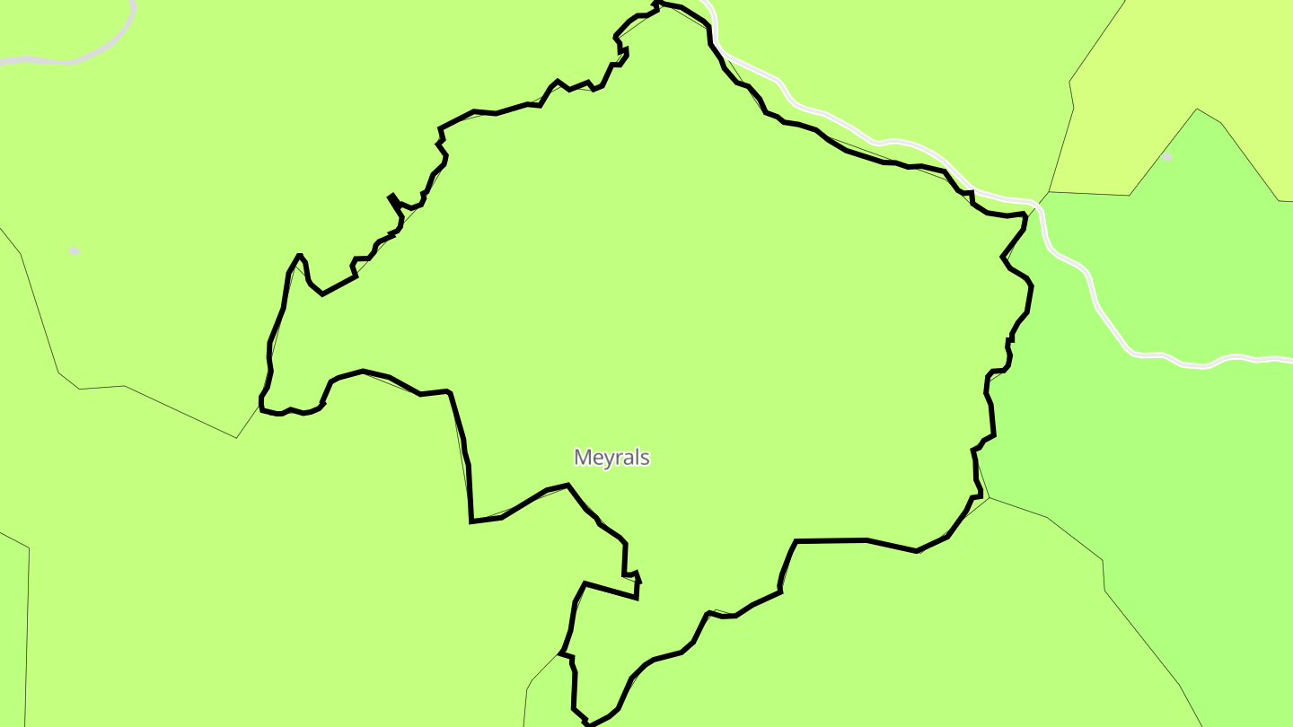 Carte des prix de l'immobilier Meyrals