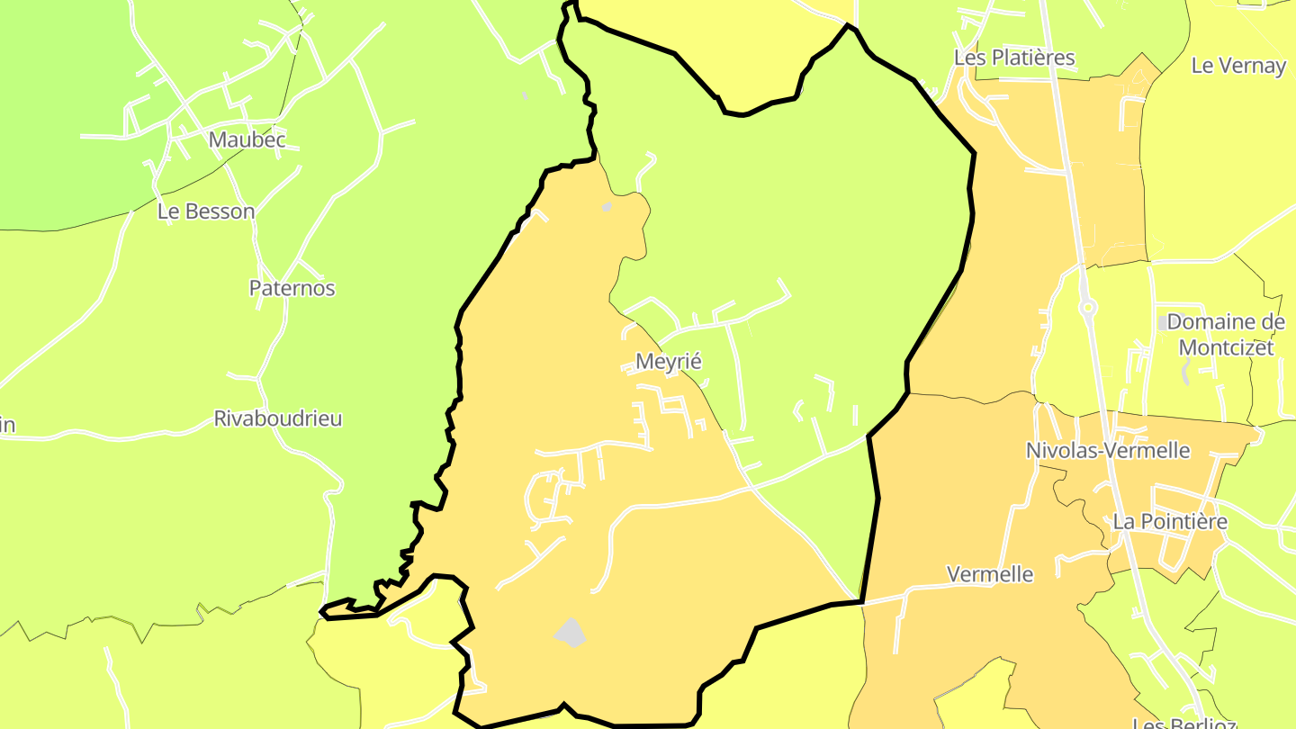Carte des prix de l'immobilier Meyrié