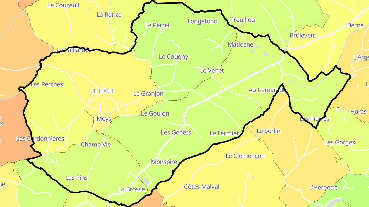 Carte des prix de l'immobilier Meys