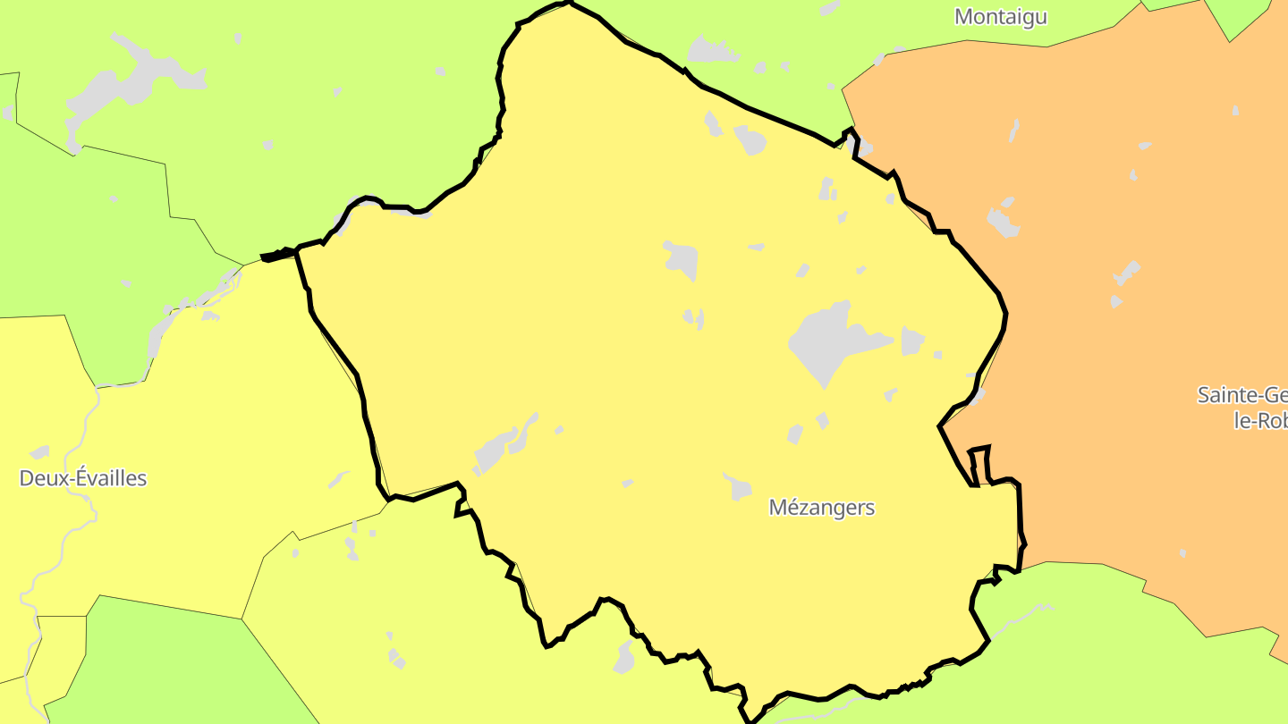 Carte des prix de l'immobilier Mézangers