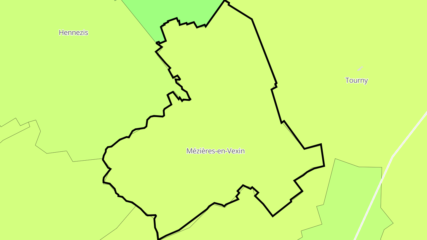 Carte des prix de l'immobilier Mézières-en-Vexin