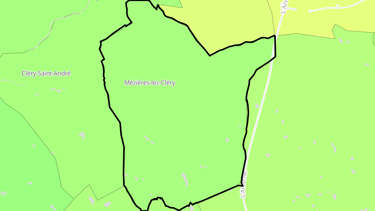 Carte des prix de l'immobilier Mézières-lez-Cléry
