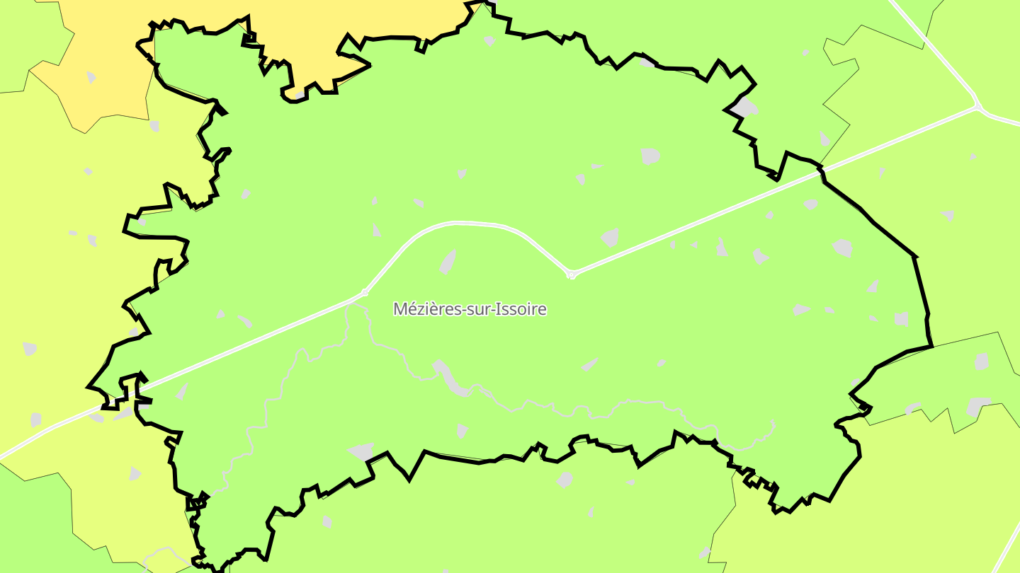 Carte des prix de l'immobilier Mézières-sur-Issoire