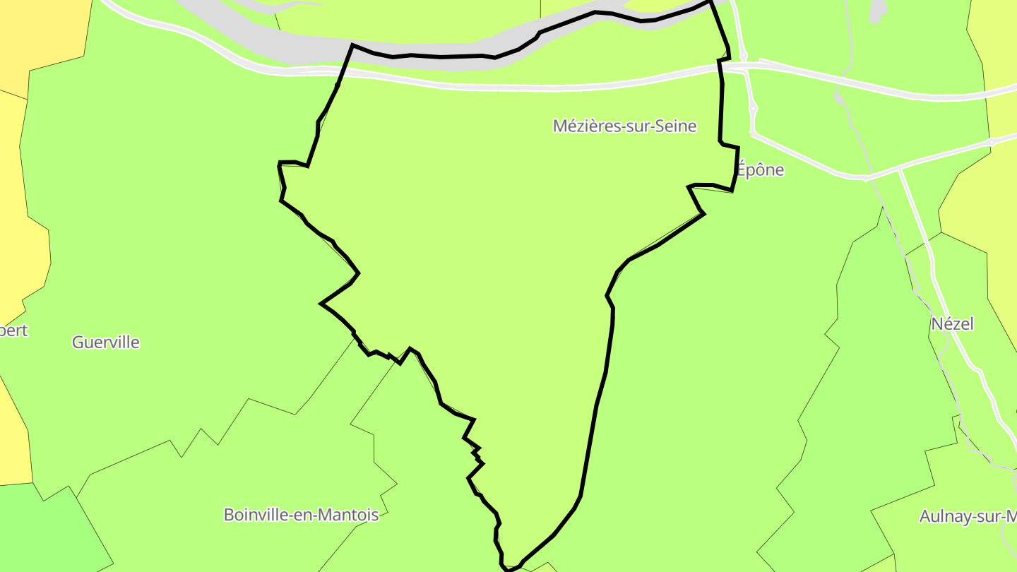 Carte des prix de l'immobilier Mézières-sur-Seine
