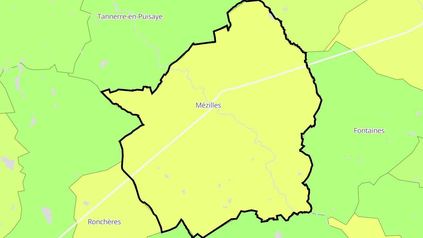 Carte des prix de l'immobilier Mézilles