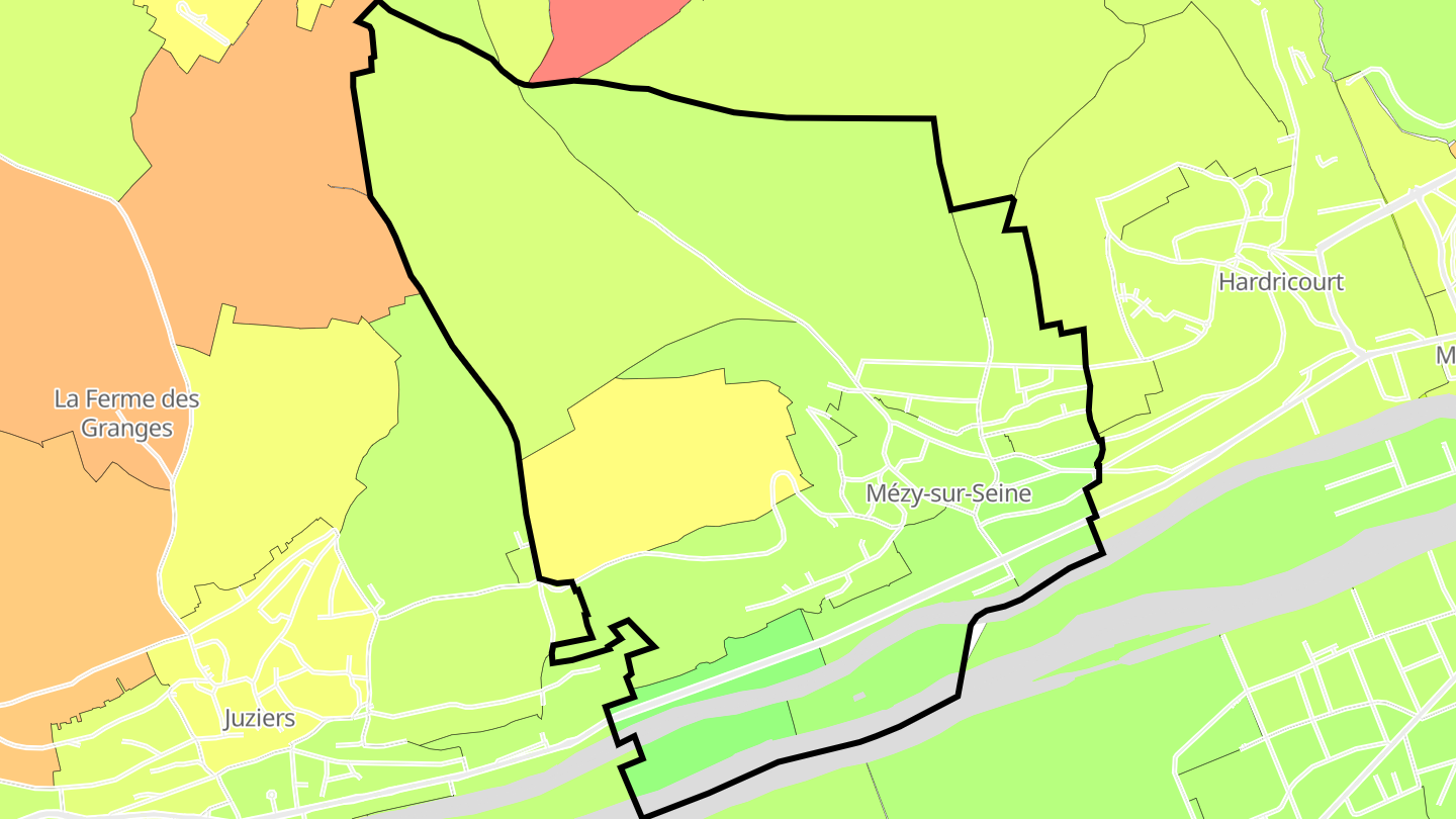 Carte des prix de l'immobilier Mézy-sur-Seine