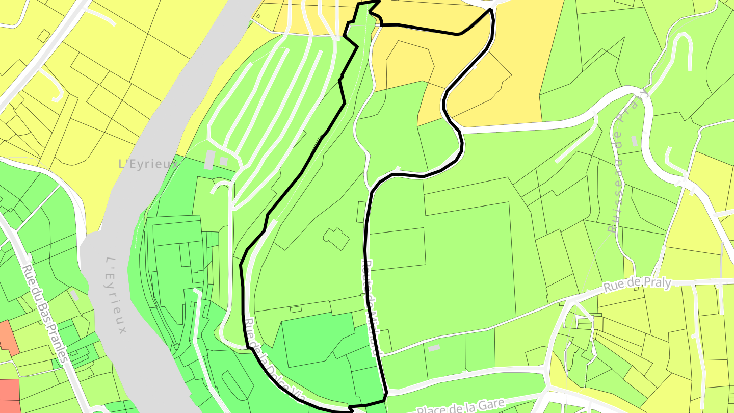 Carte des prix de l'immobilier Michard-Ouest