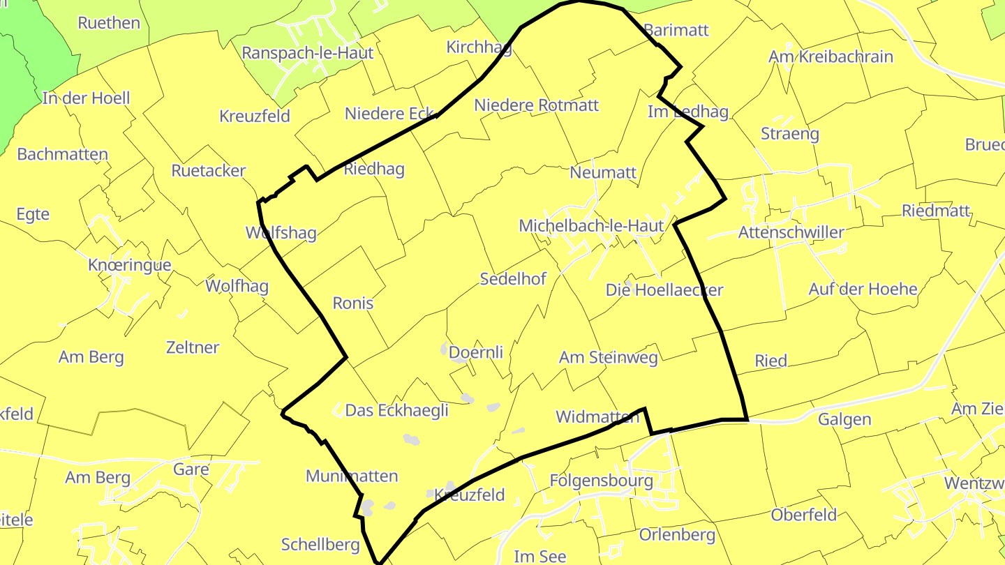 Carte des prix de l'immobilier Michelbach-le-Haut