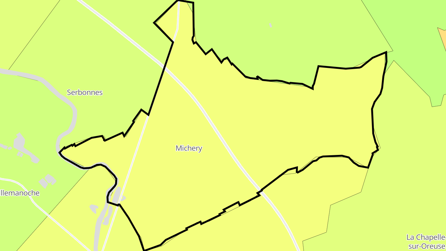 Carte des prix de l'immobilier Michery