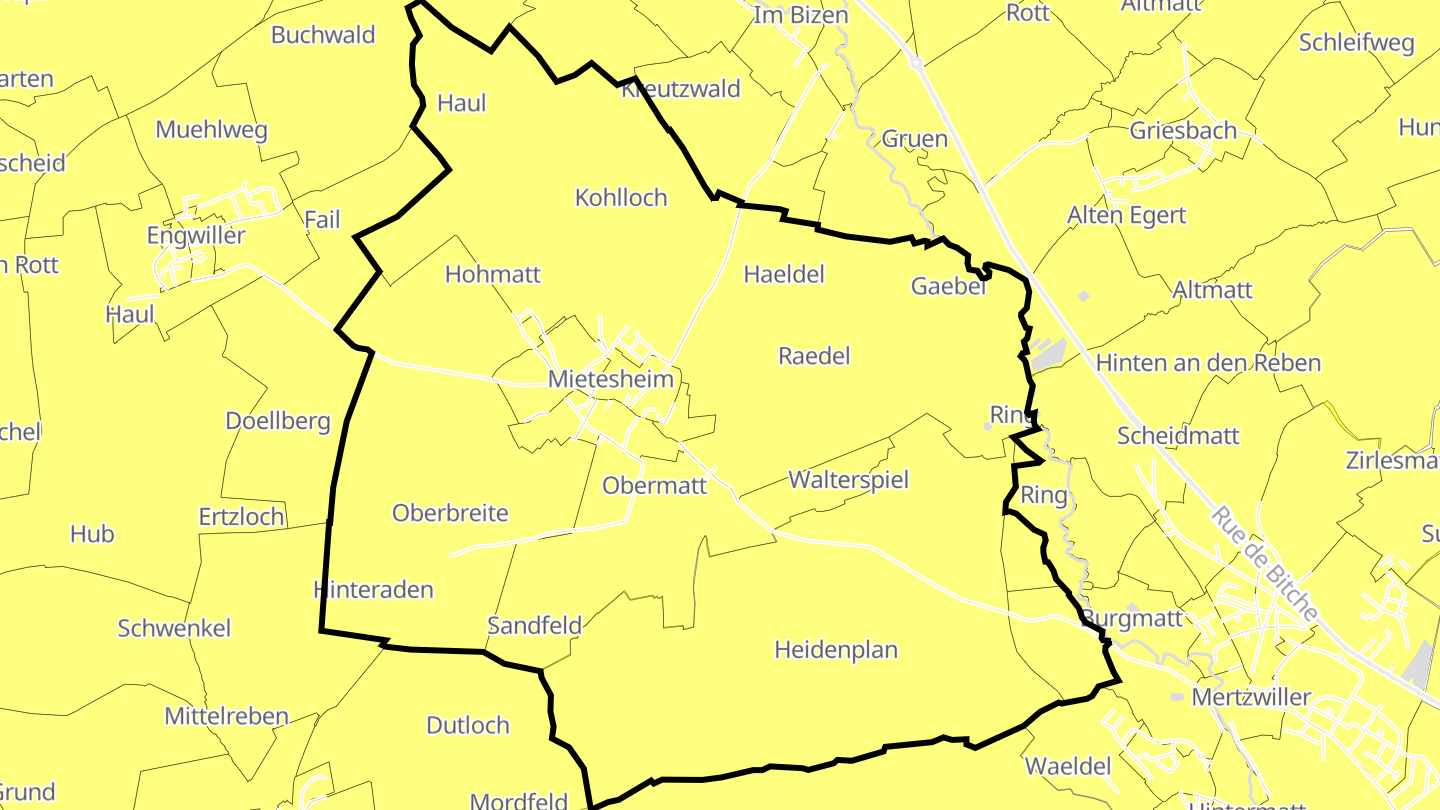 Carte des prix de l'immobilier Mietesheim