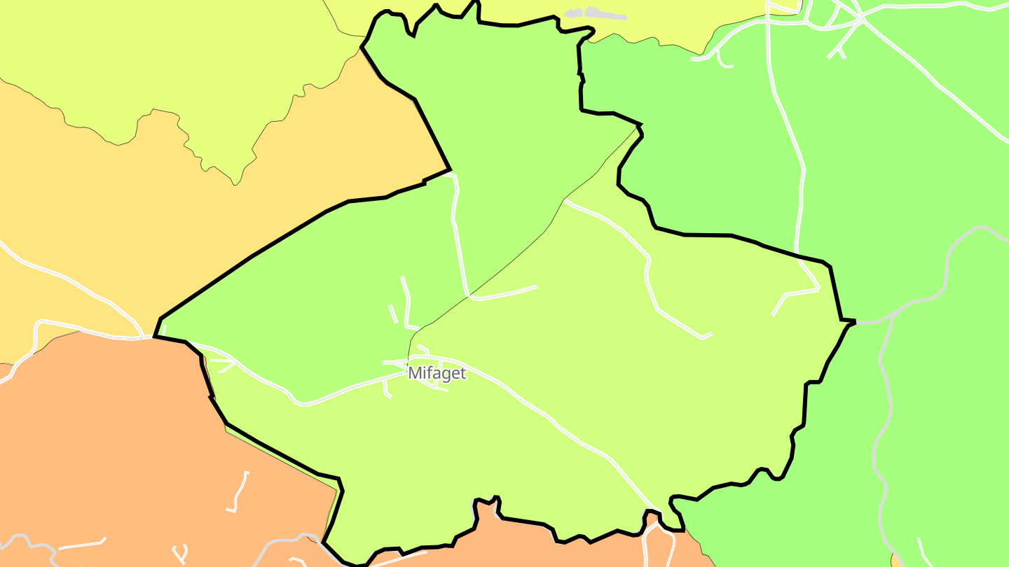 Carte des prix de l'immobilier Mifaget