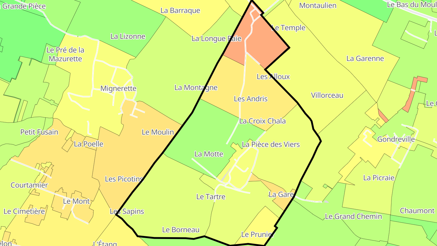 Carte des prix de l'immobilier Mignères