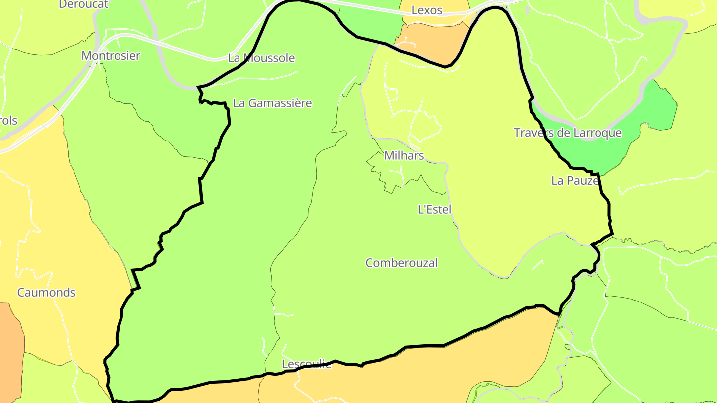 Carte des prix de l'immobilier Milhars