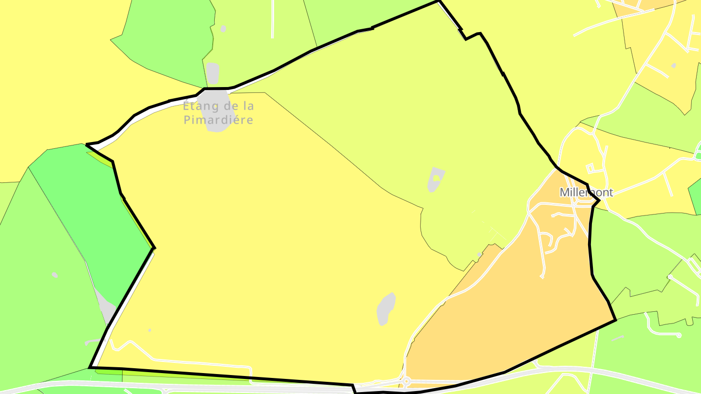 Carte des prix de l'immobilier Millemont