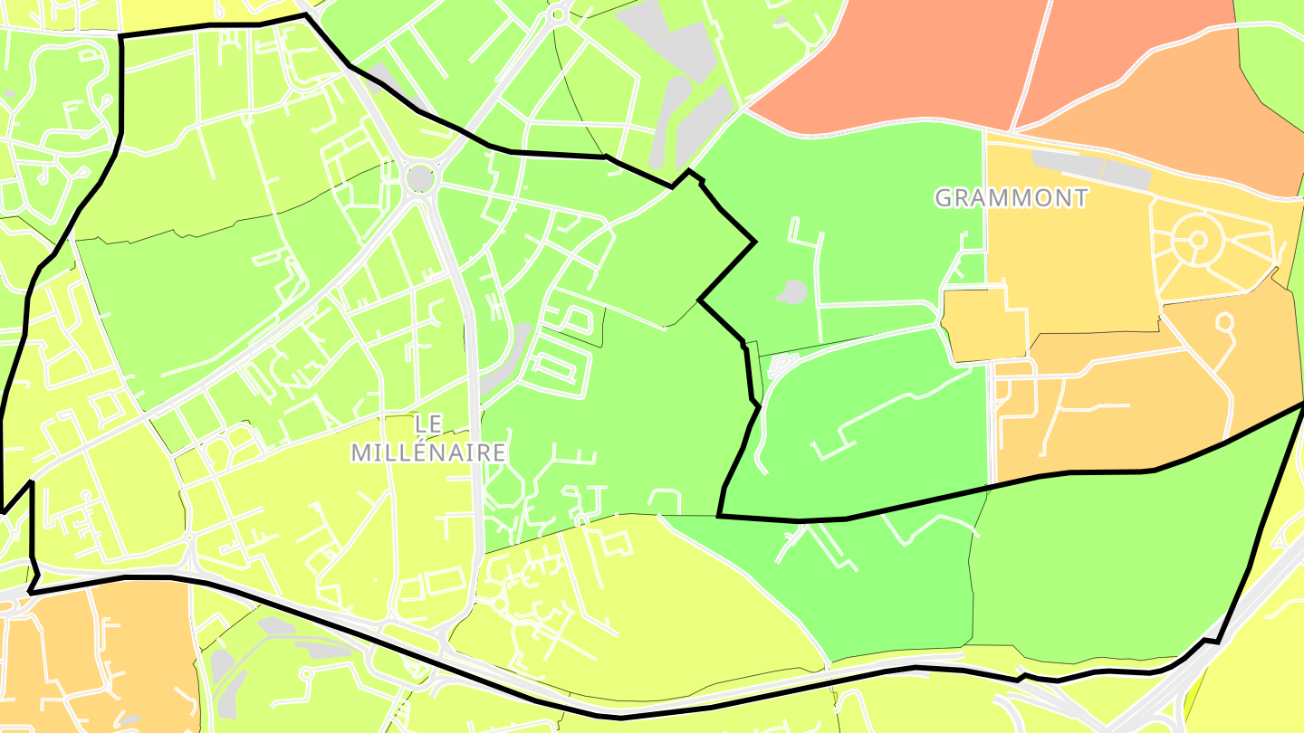 Carte des prix de l'immobilier Millénaire