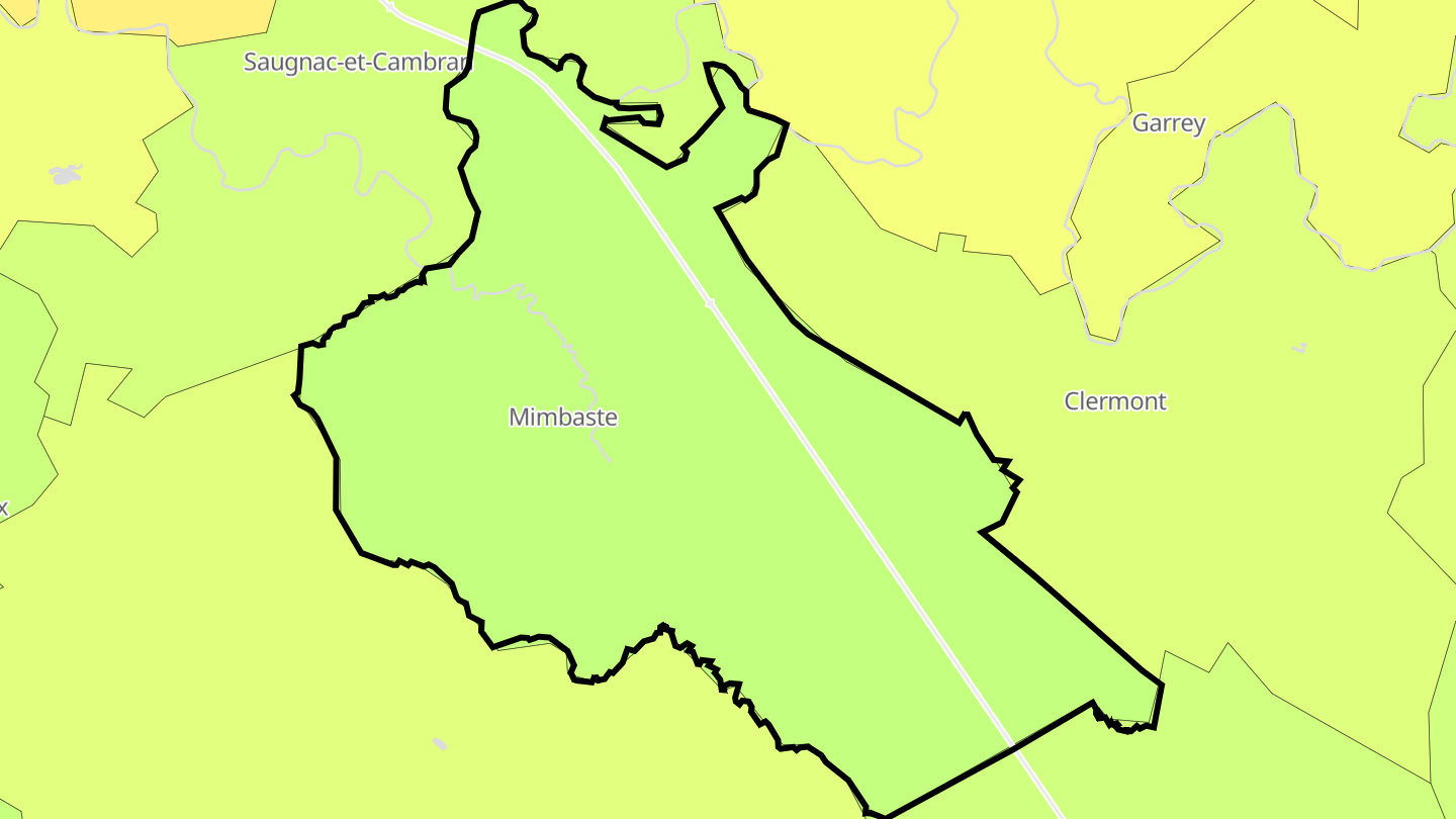 Carte des prix de l'immobilier Mimbaste