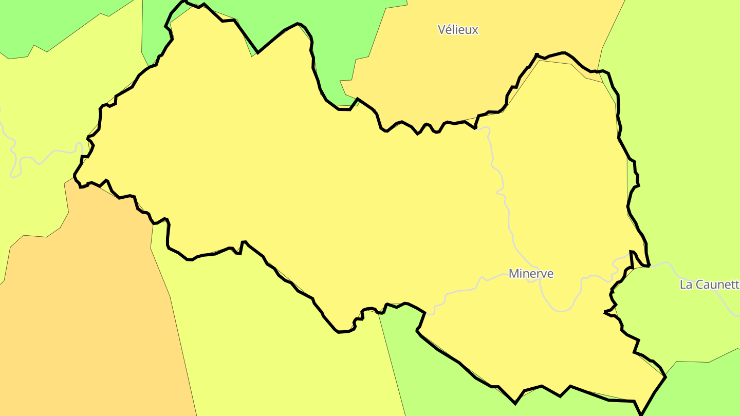 Carte des prix de l'immobilier Minerve