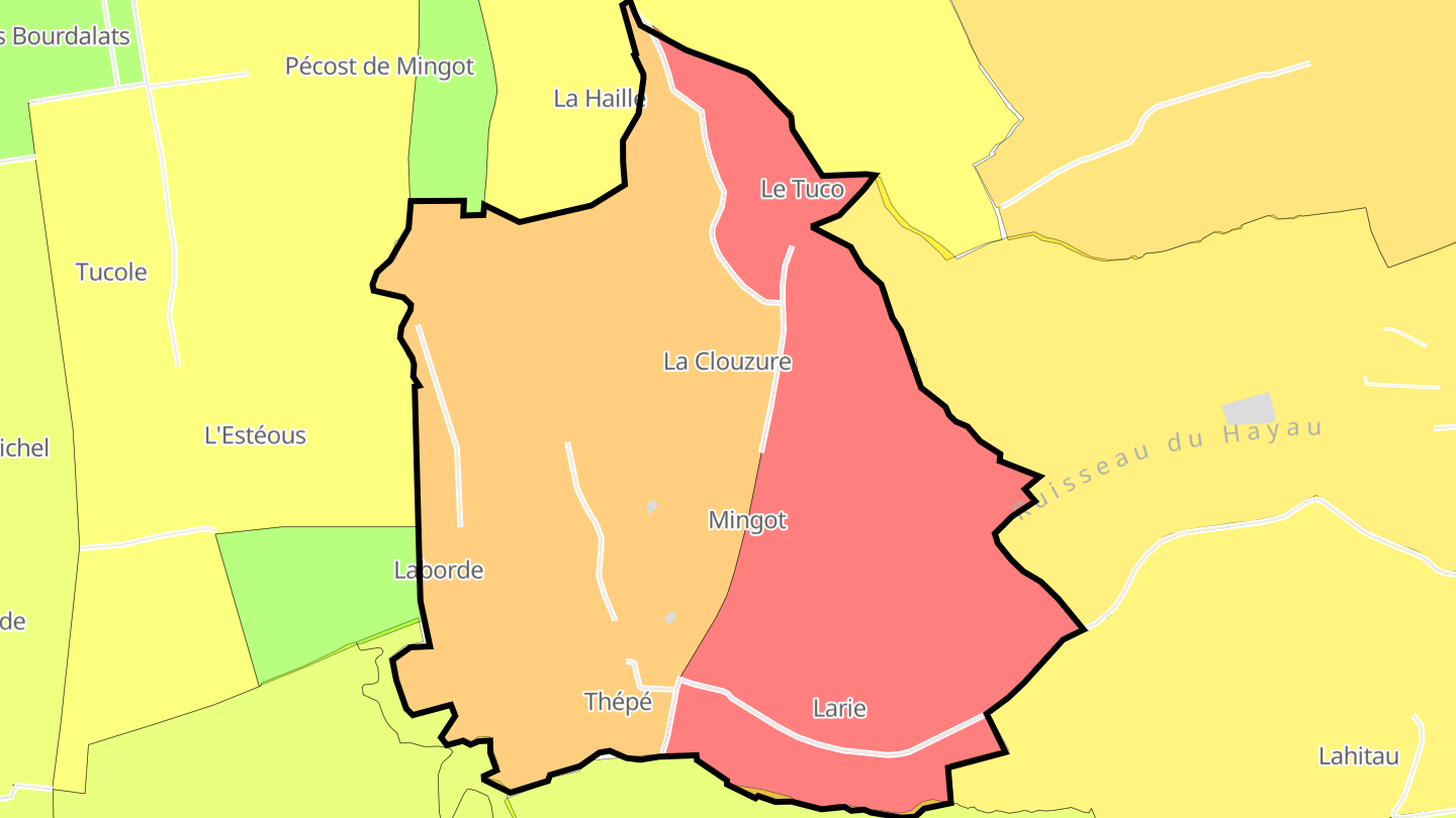 Carte des prix de l'immobilier Mingot