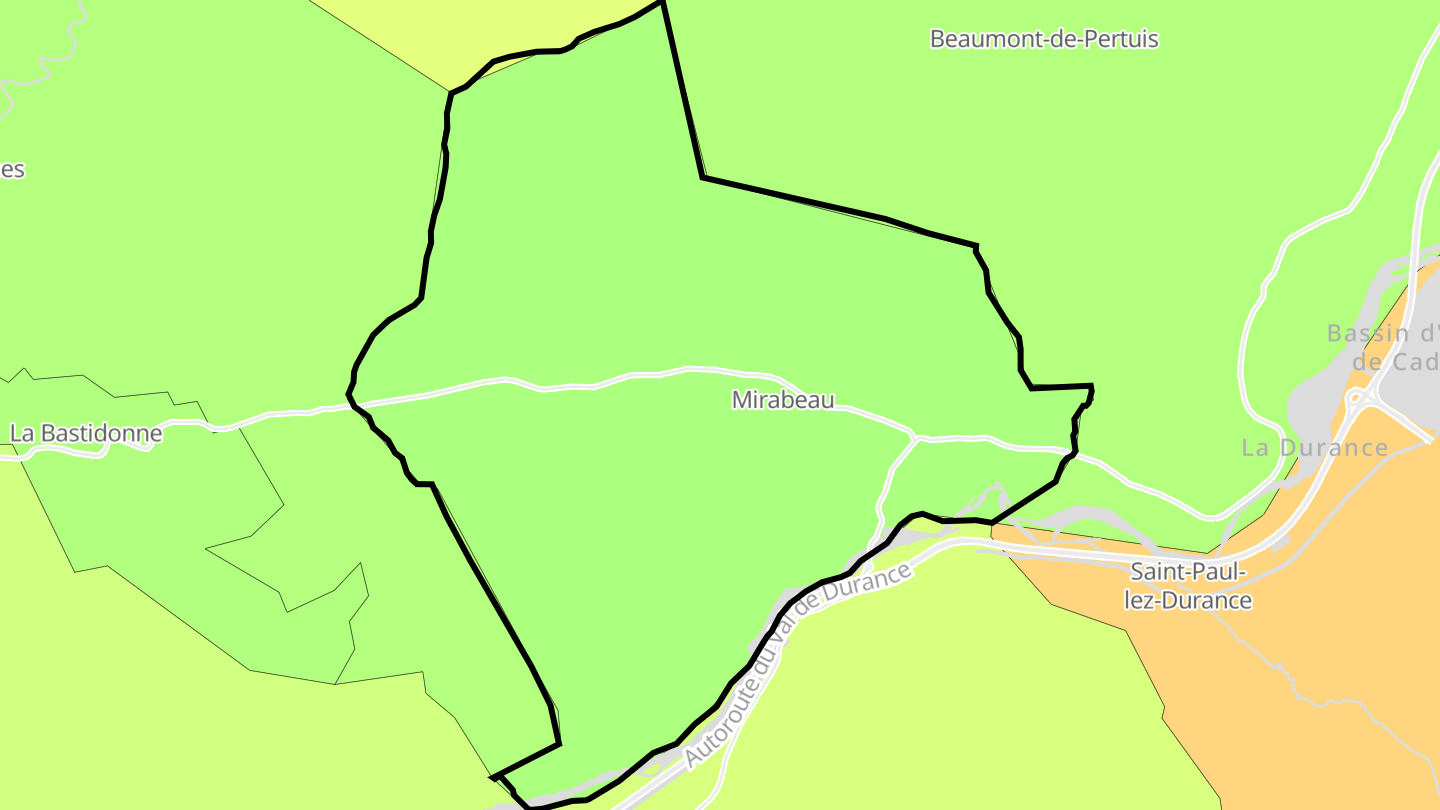 Carte des prix de l'immobilier Mirabeau