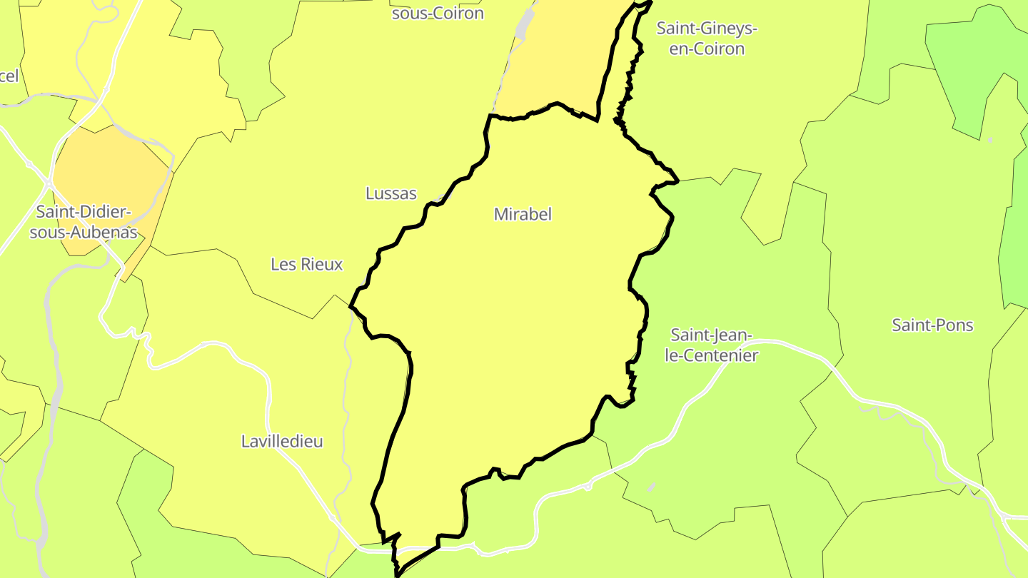 Carte des prix de l'immobilier Mirabel