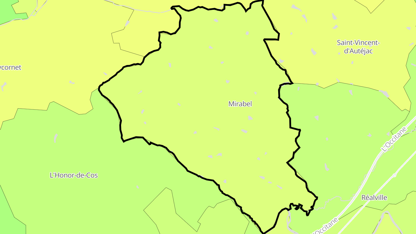 Carte des prix de l'immobilier Mirabel