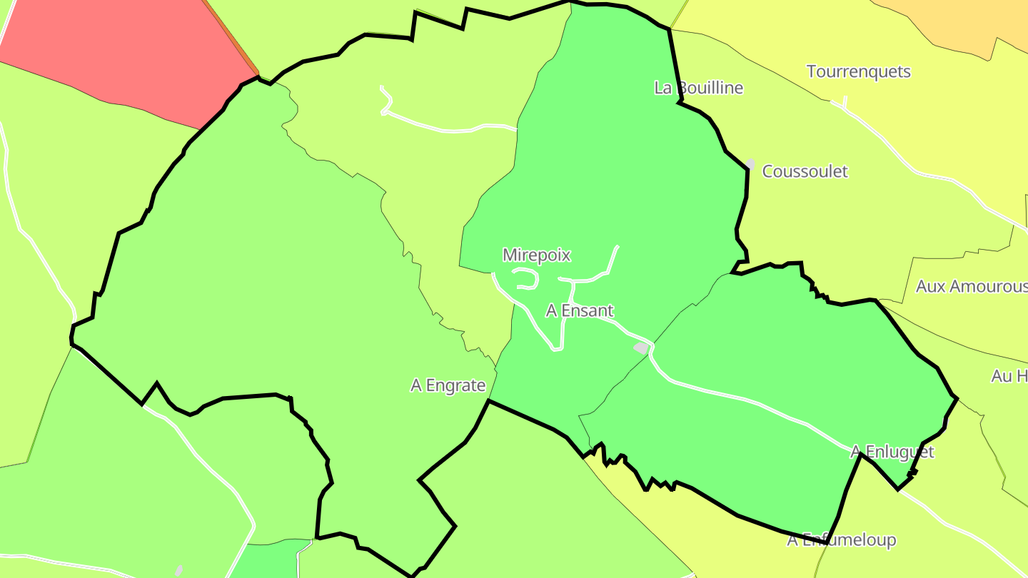Carte des prix de l'immobilier Mirepoix
