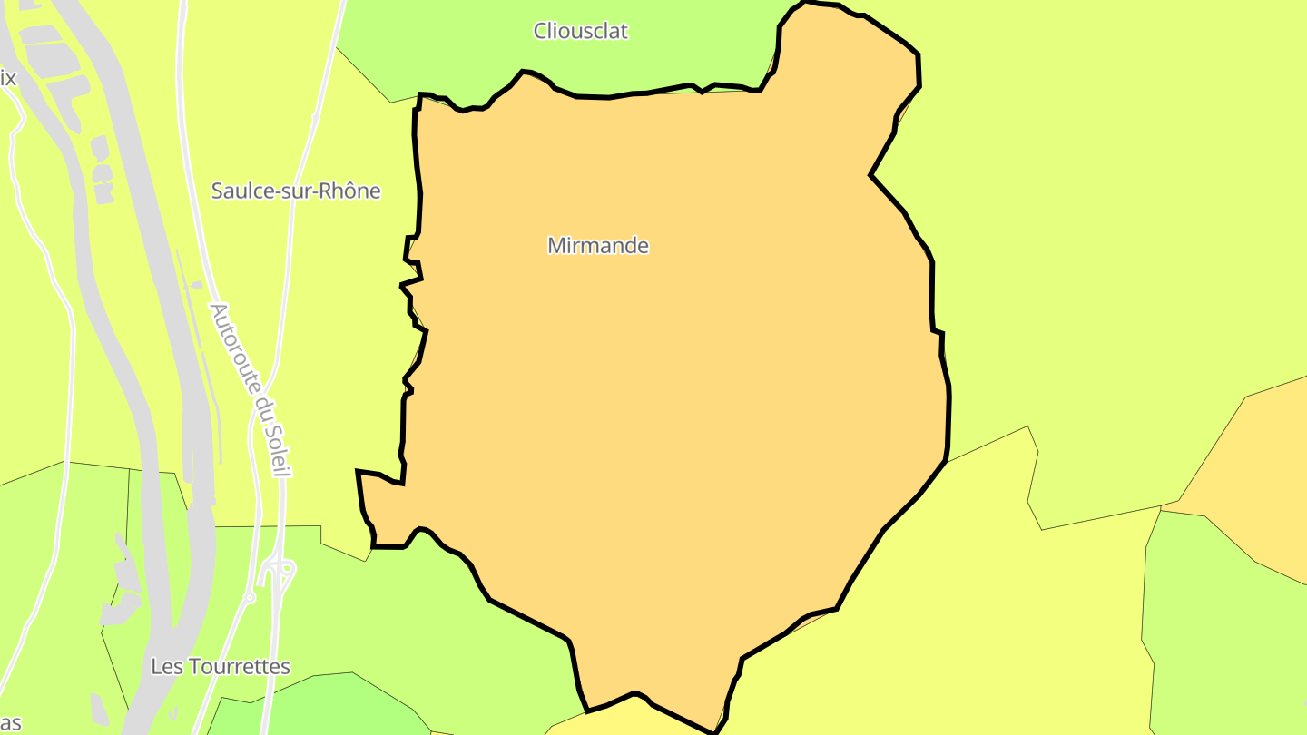 Carte des prix de l'immobilier Mirmande