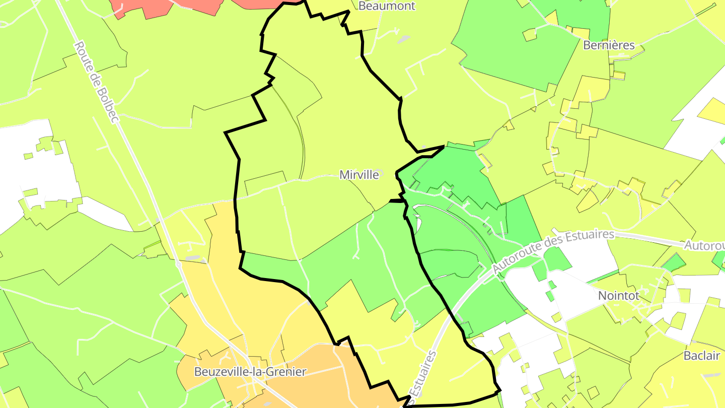 Carte des prix de l'immobilier Mirville