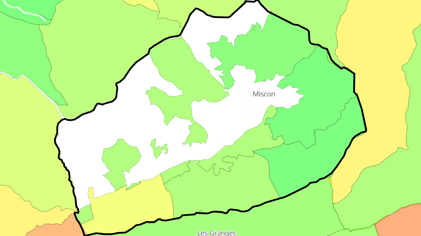 Carte des prix de l'immobilier Miscon