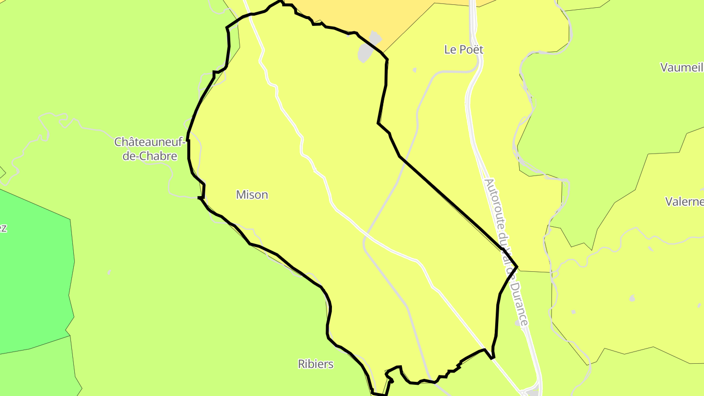Carte des prix de l'immobilier Mison