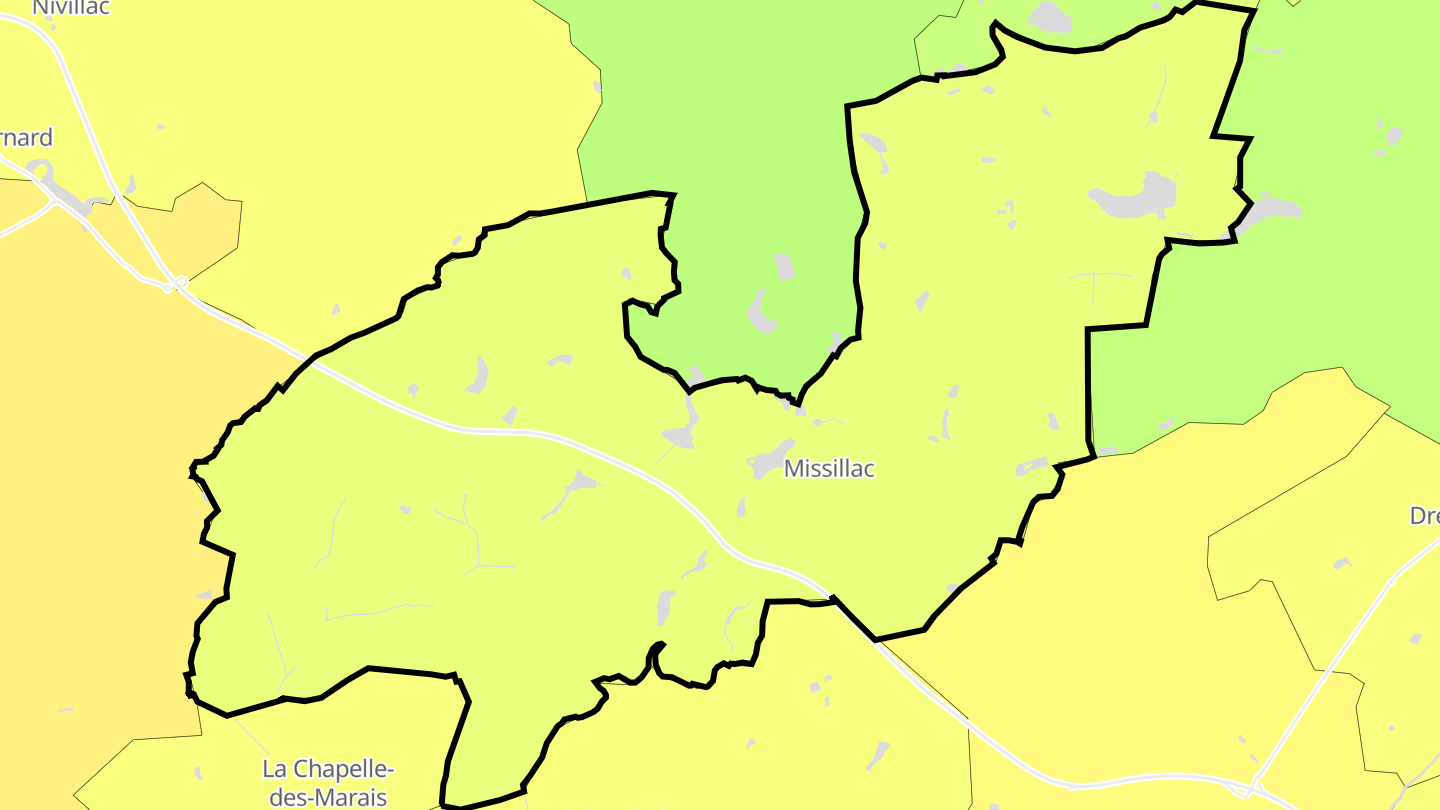 Carte des prix de l'immobilier Missillac