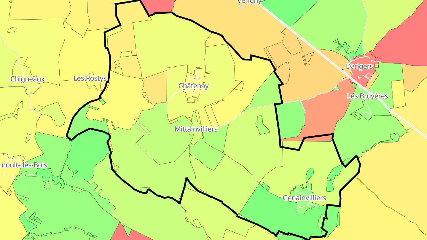 Carte des prix de l'immobilier Mittainvilliers