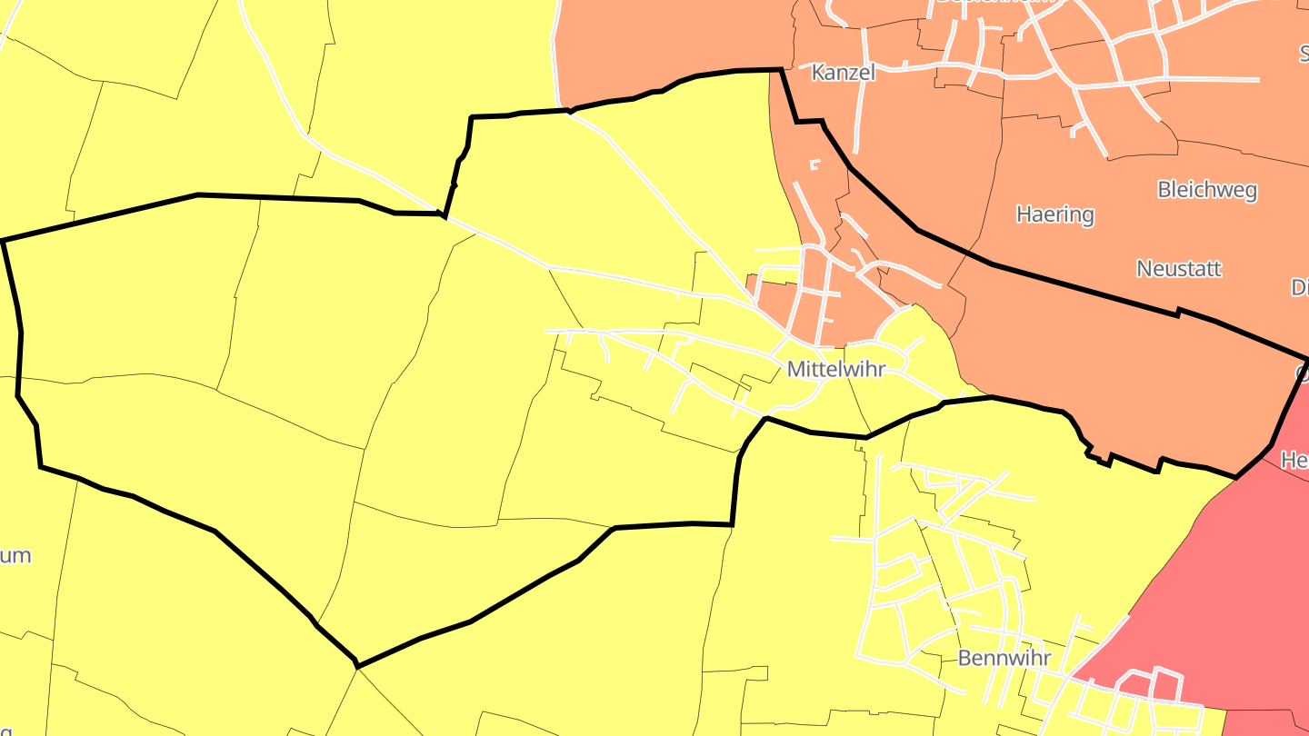 Carte des prix de l'immobilier Mittelwihr