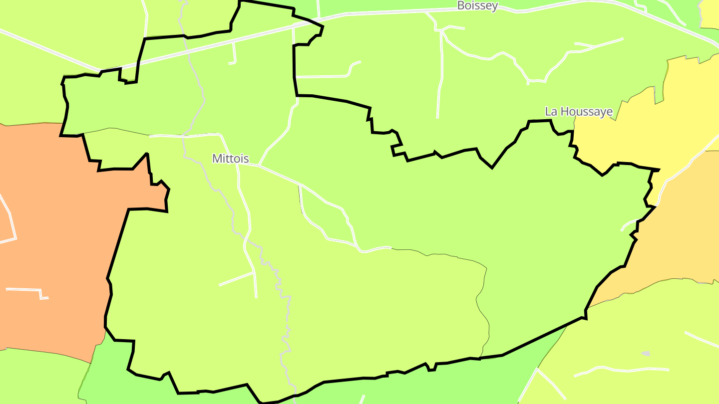 Carte des prix de l'immobilier Mittois