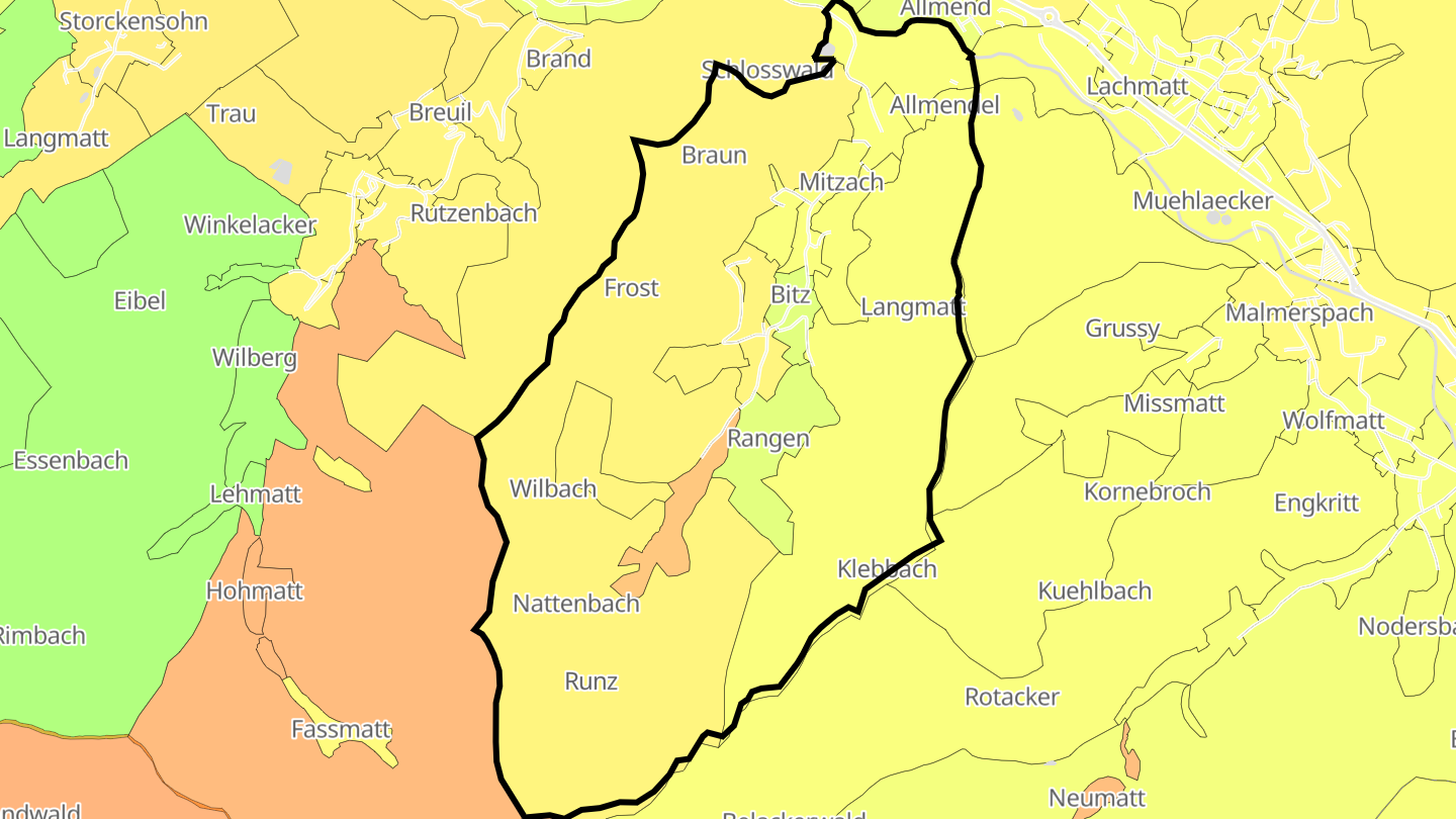 Carte des prix de l'immobilier Mitzach