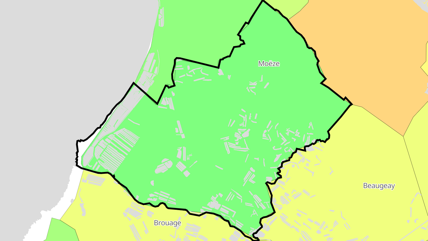 Carte des prix de l'immobilier Moëze