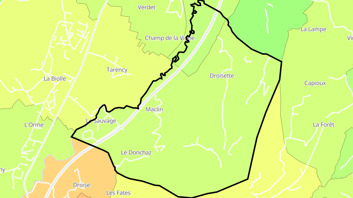 Carte des prix de l'immobilier Mognard
