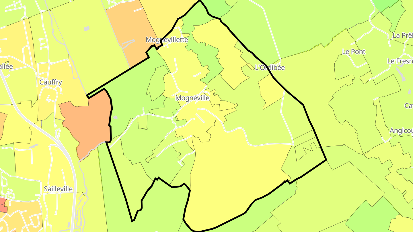 Carte des prix de l'immobilier Mogneville