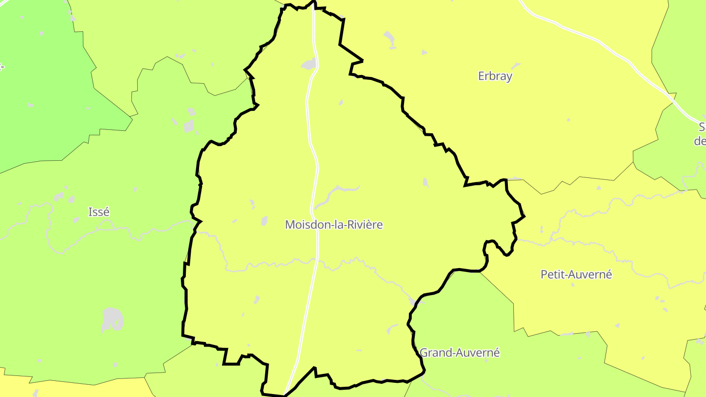 Carte des prix de l'immobilier Moisdon-la-Rivière