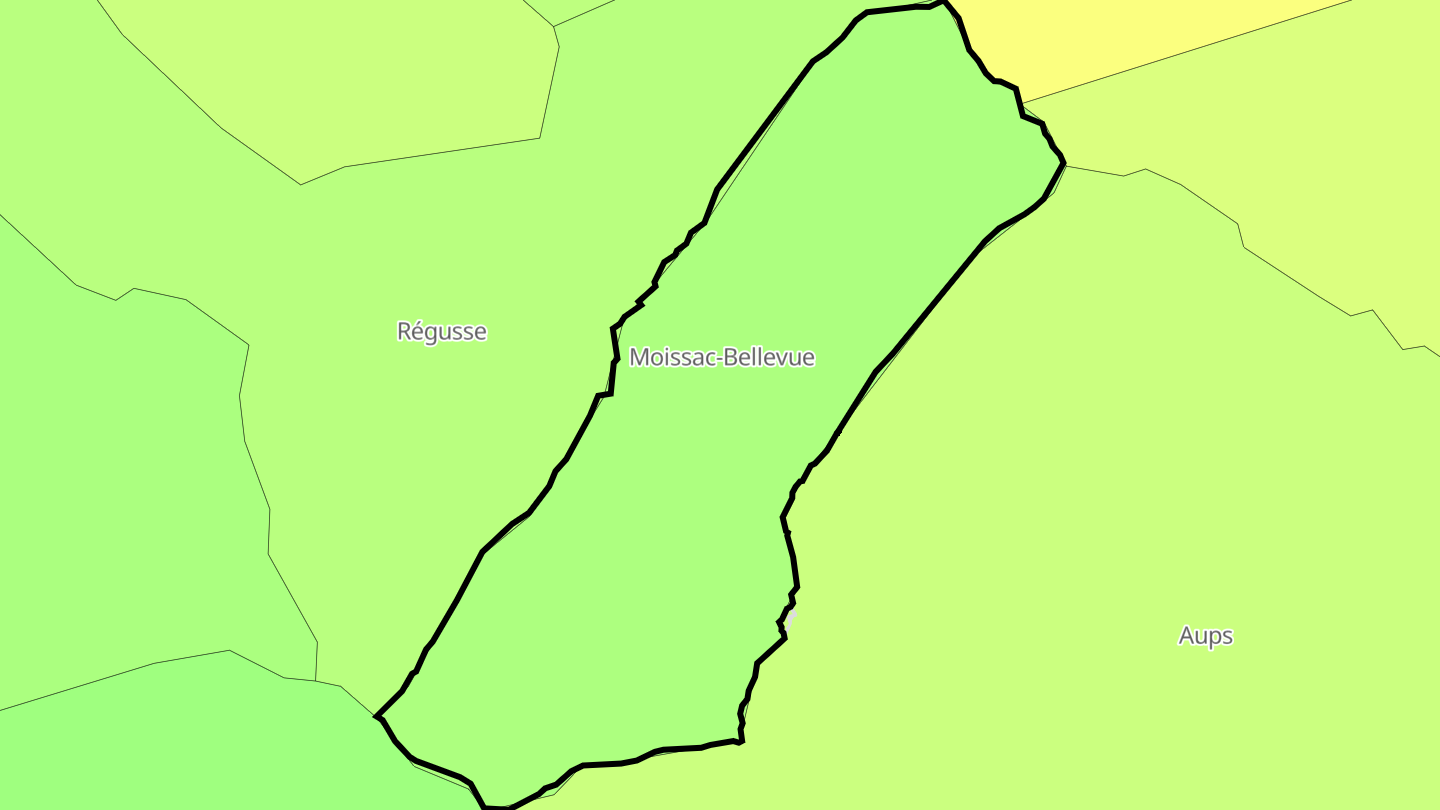 Carte des prix de l'immobilier Moissac-Bellevue