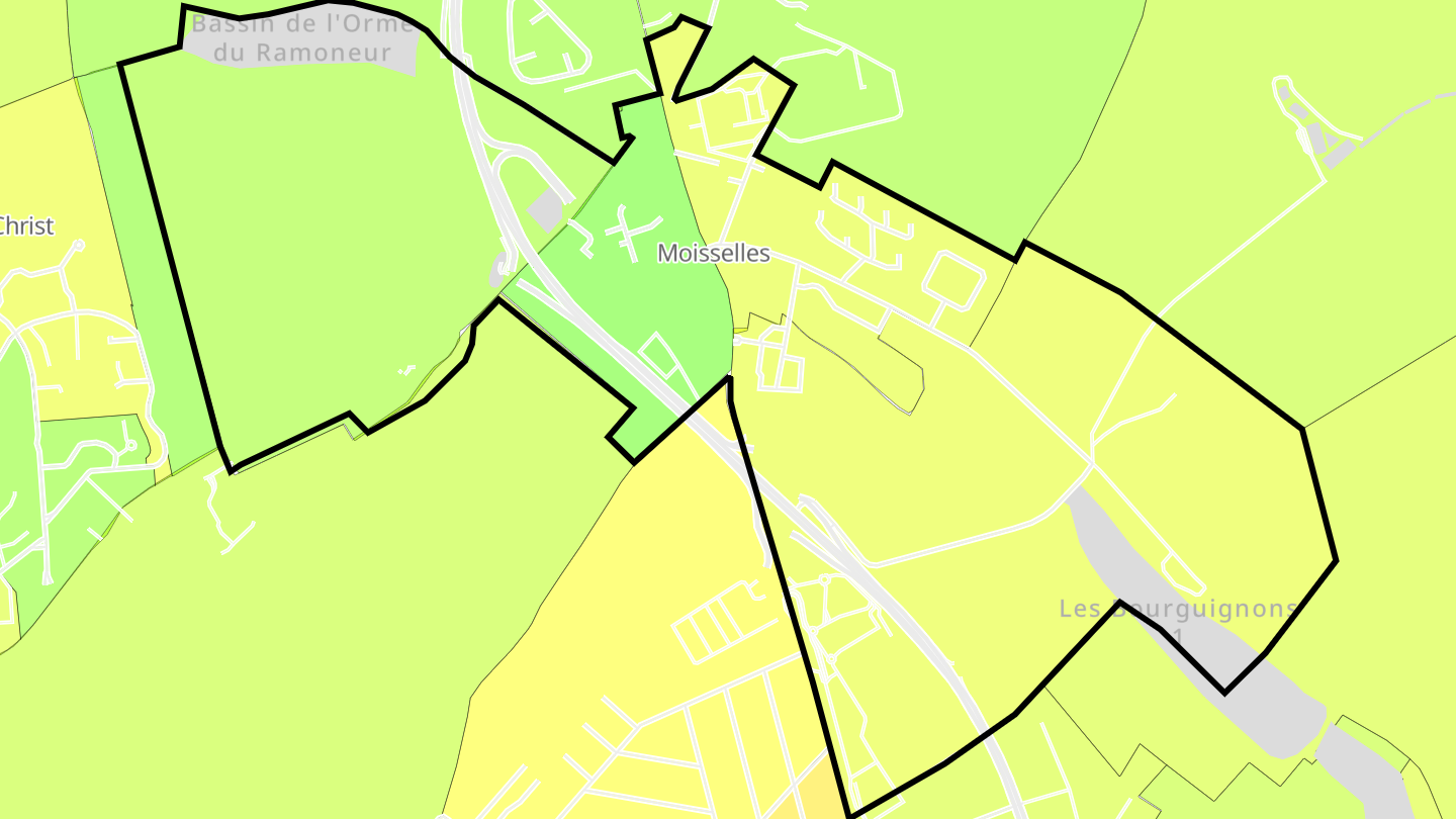 Carte des prix de l'immobilier Moisselles
